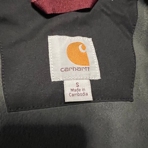 Carhartt Jacket Mens Small Rain Defender Full Zip Coat Black - Picture 6 of 9